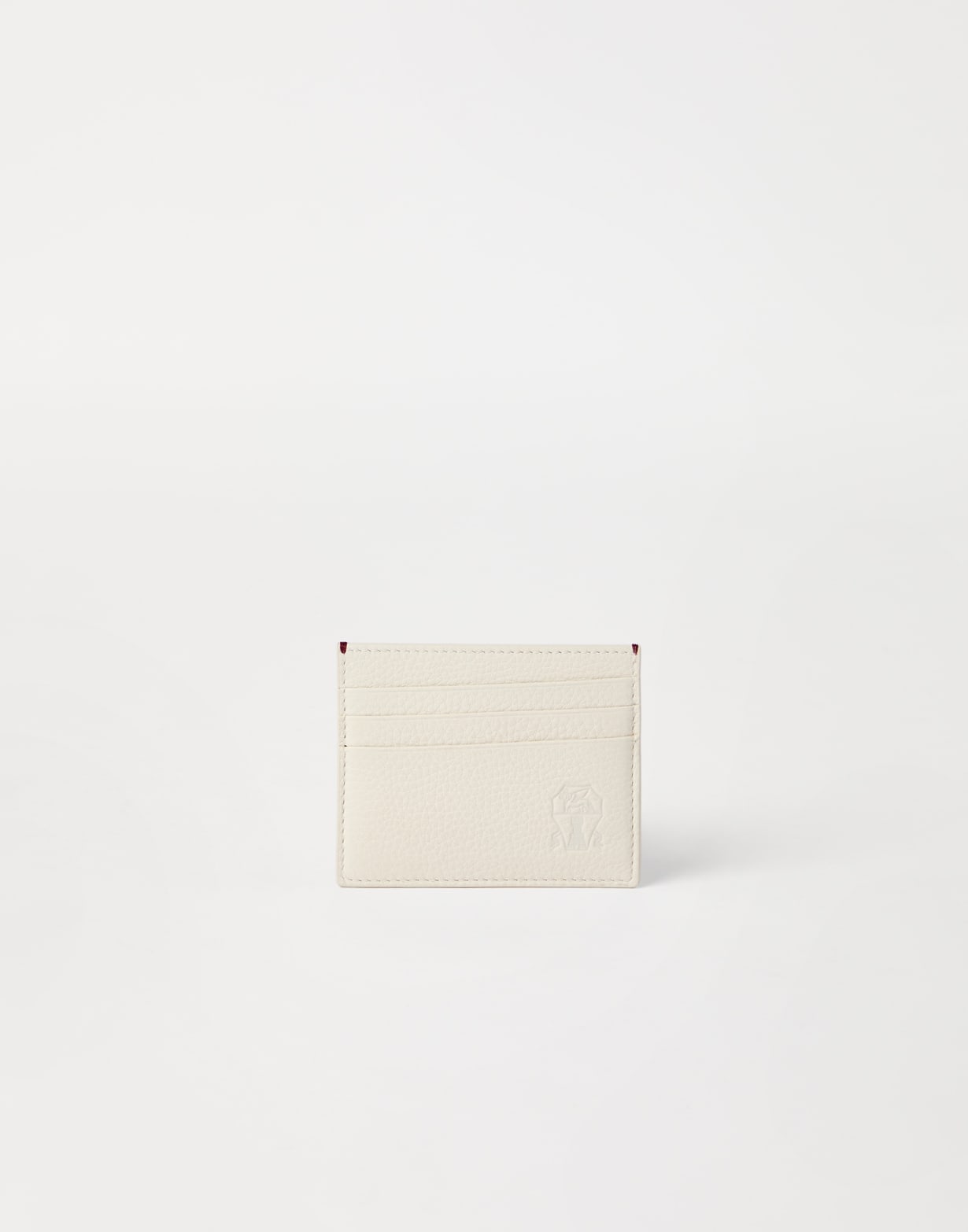 Calfskin card case Ivory Man - Brunello Cucinelli