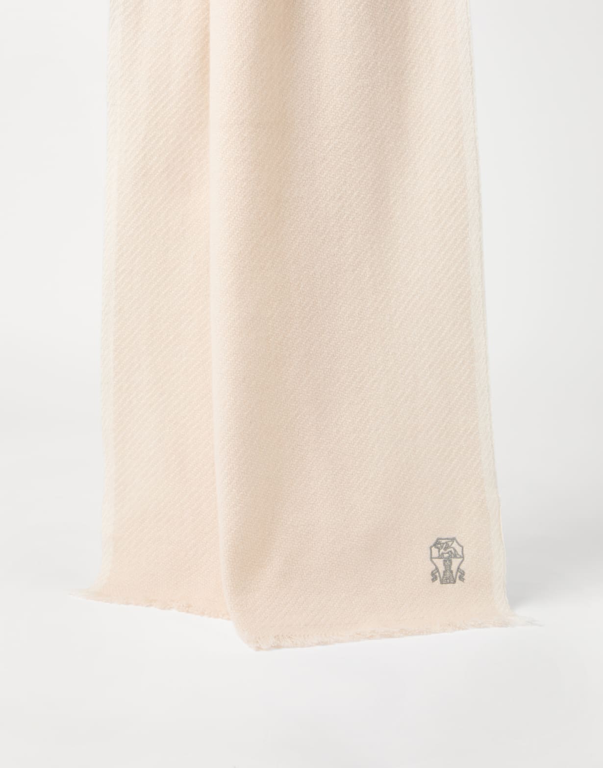 羊绒围巾 浅米色 男款 - Brunello Cucinelli