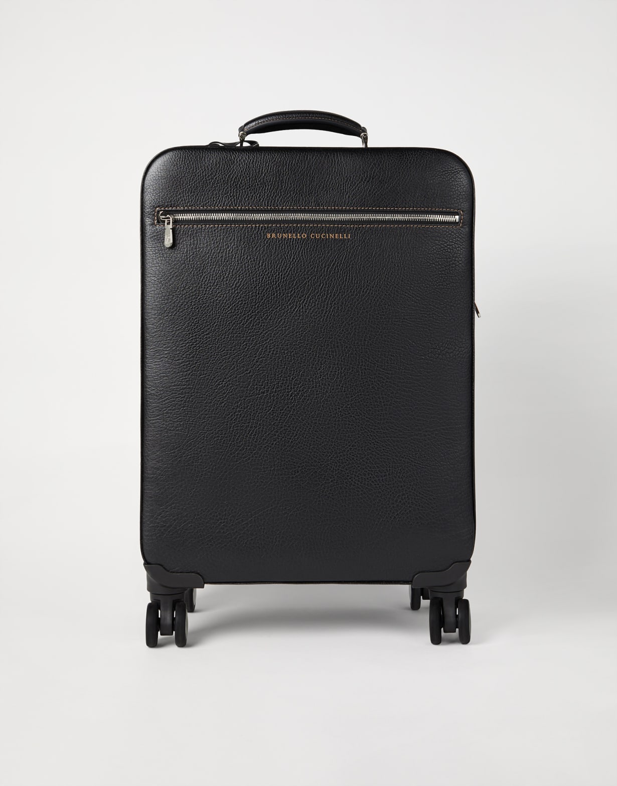 Grained calfskin trolley bag Black Man - Brunello Cucinelli