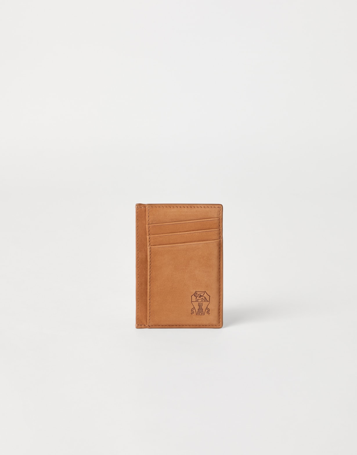 Nubuck card holder Natural Man - Brunello Cucinelli