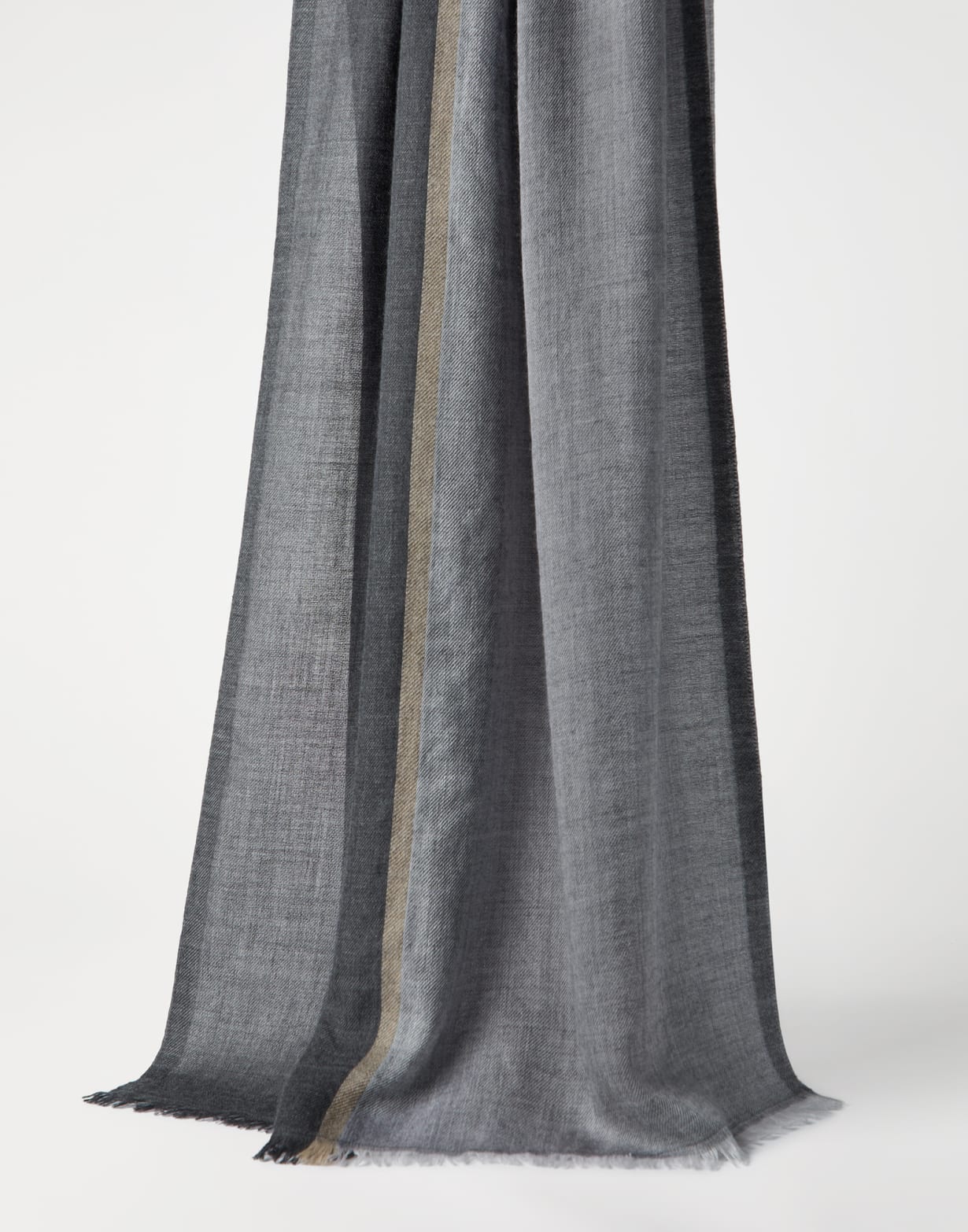 Cashmere and silk scarf Lead Man - Brunello Cucinelli