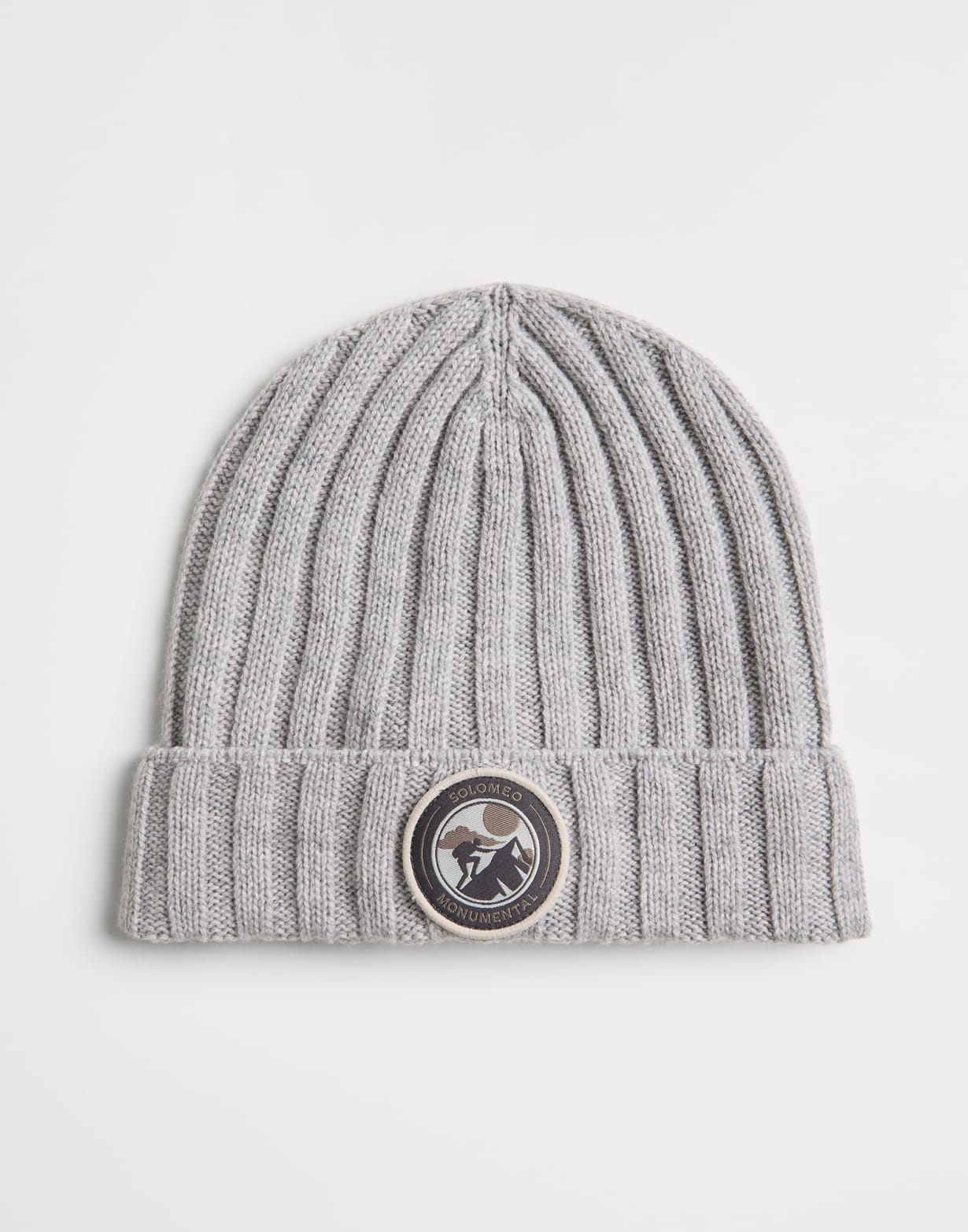 Gorro papalina de punto acanalado Gris Niño - Brunello Cucinelli