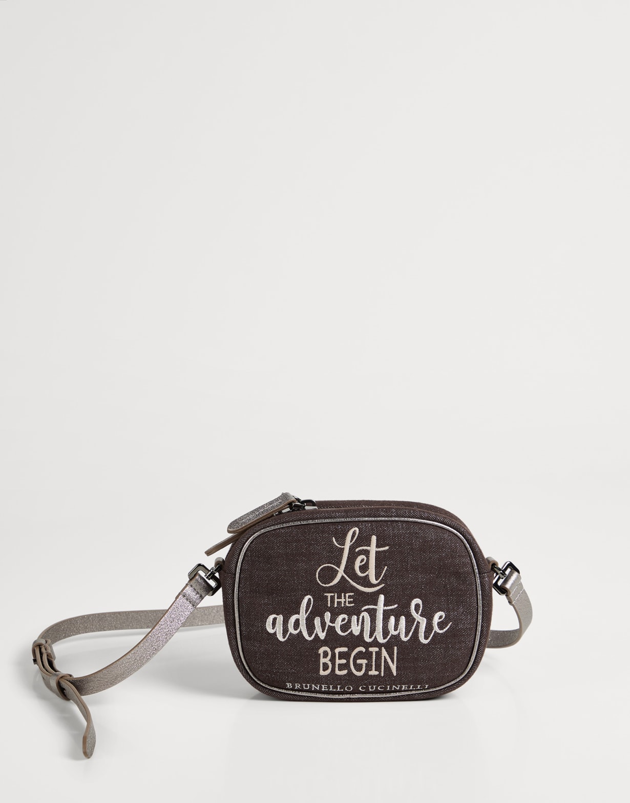 Bolso en denim Sparkling Gris Niña - Brunello Cucinelli