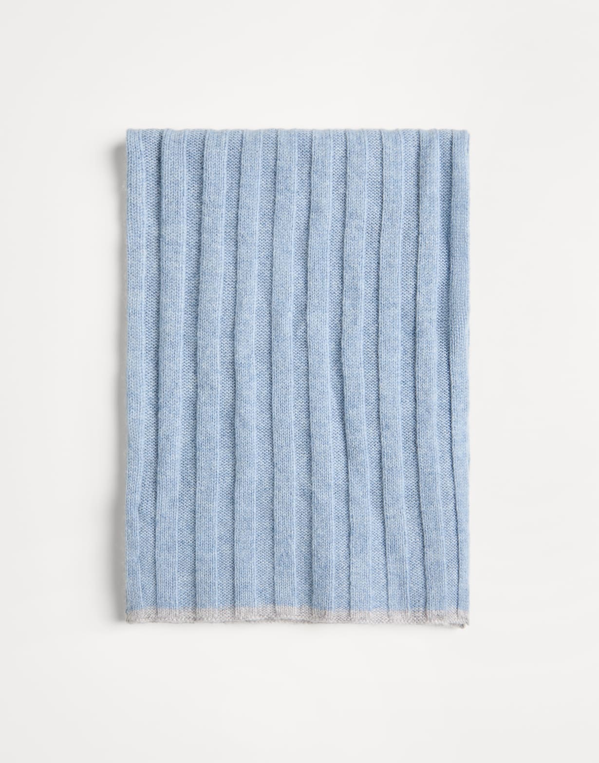 羊绒编织围巾 天蓝 男童 - Brunello Cucinelli