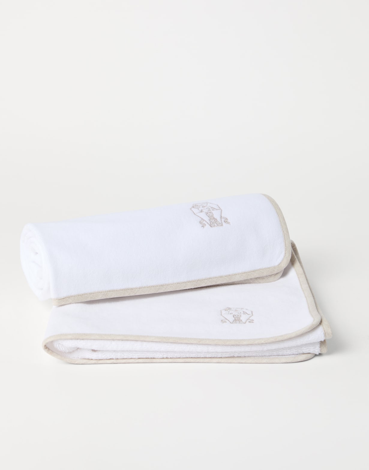 2-piece terrycloth towel set White Lifestyle - Brunello Cucinelli