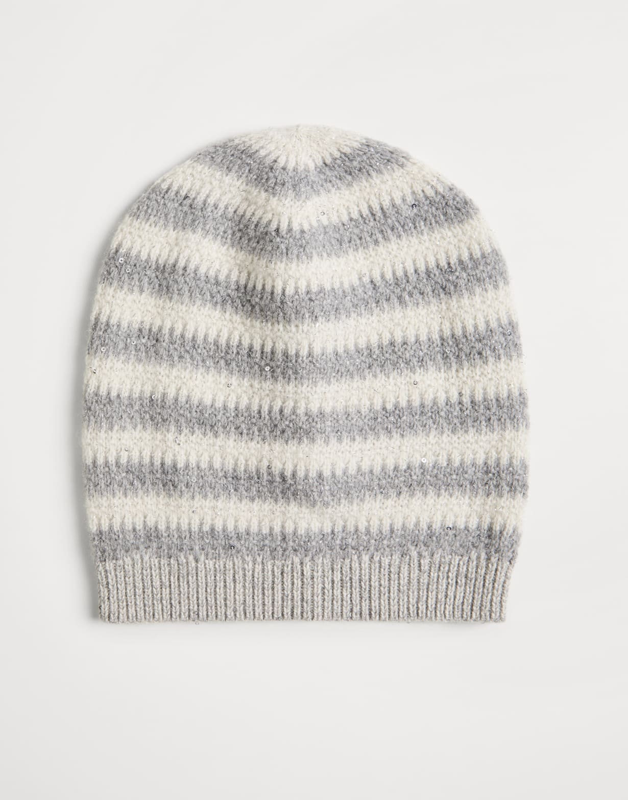 Sparkling & Dazzling beanie Light Grey Girls - Brunello Cucinelli