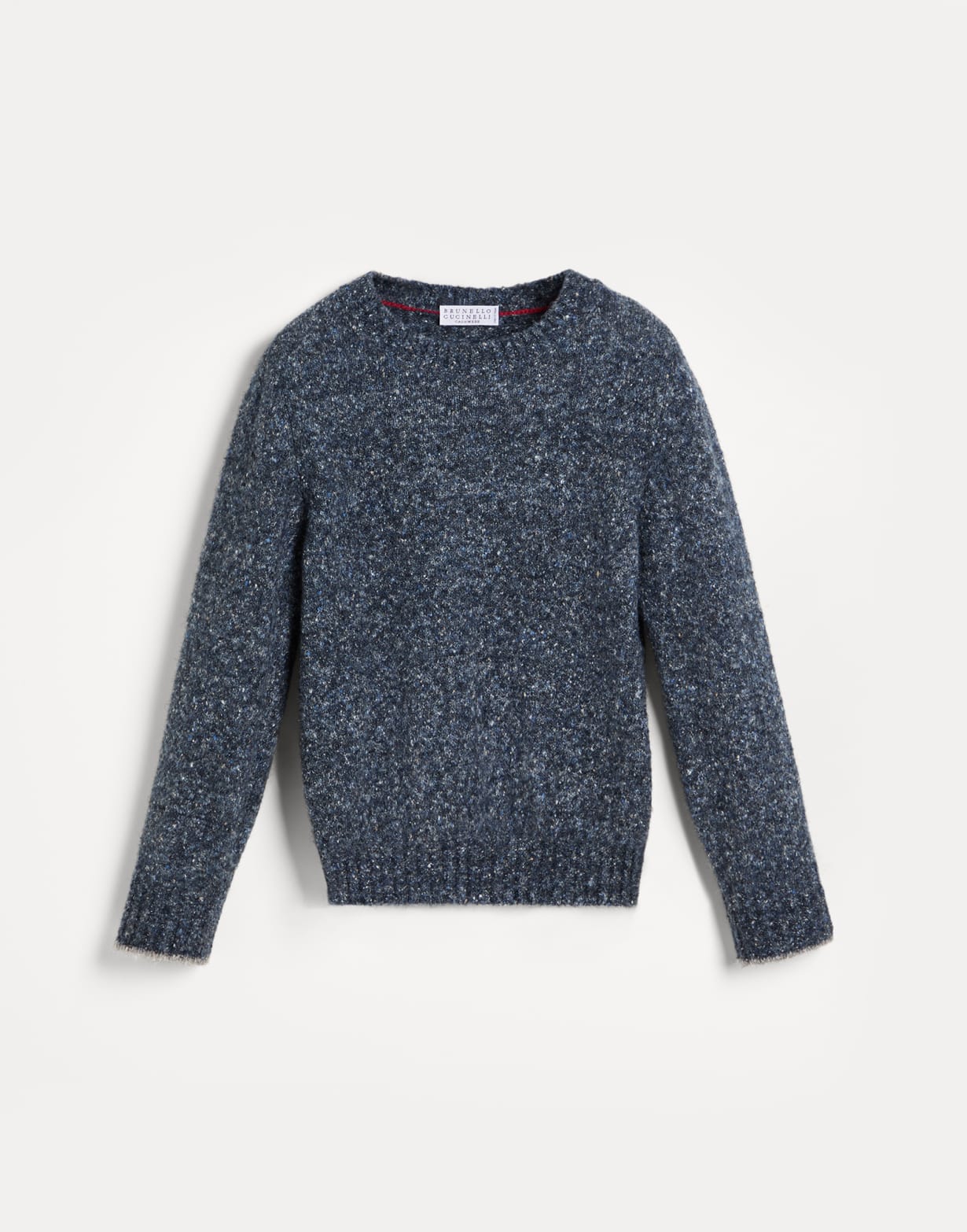 结子纱针织衫 中牛仔色 男童 - Brunello Cucinelli