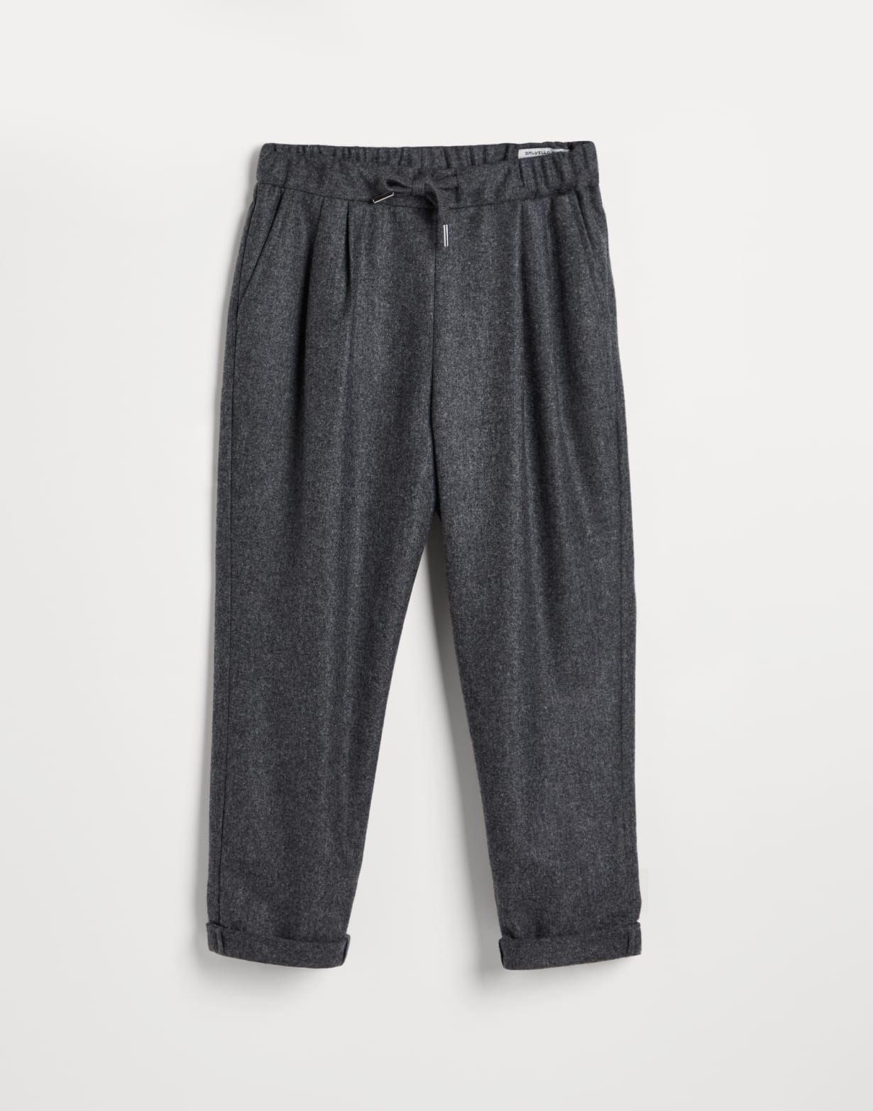 Double pleated trousers Anthracite Boys - Brunello Cucinelli