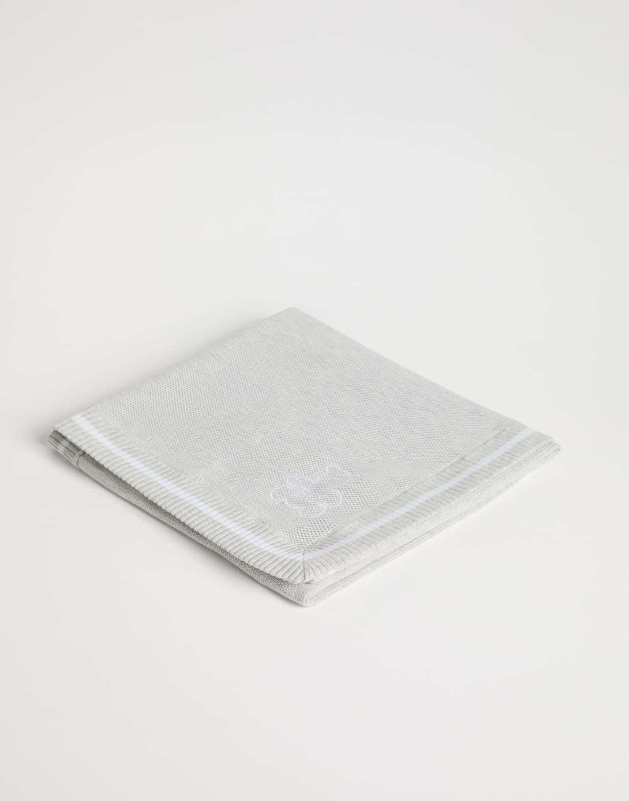 伯尼小熊幼童刺绣盖毯 浅灰 幼童 - Brunello Cucinelli