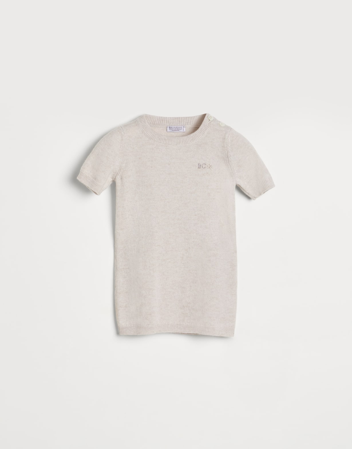 伯尼小熊幼童羊绒连衣裙 灰白色 幼童 - Brunello Cucinelli