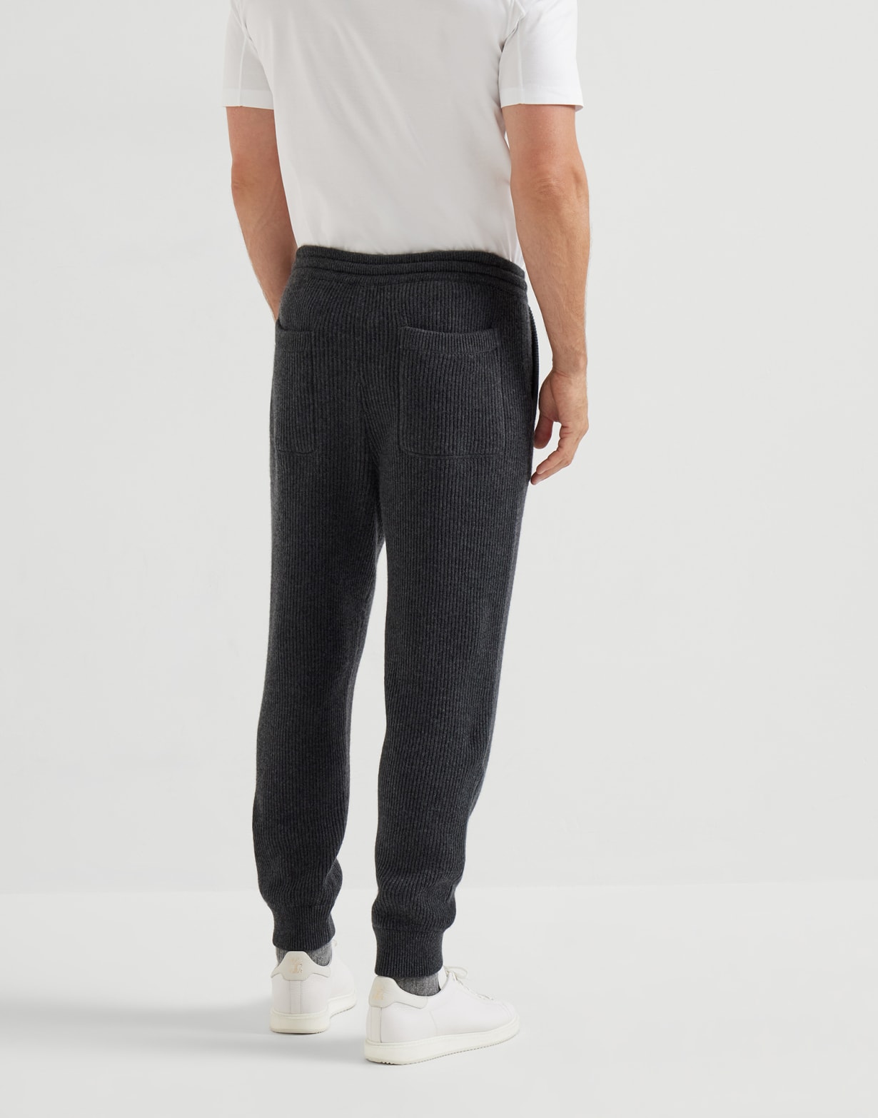Joggers in maglia Carbone Uomo - Brunello Cucinelli
