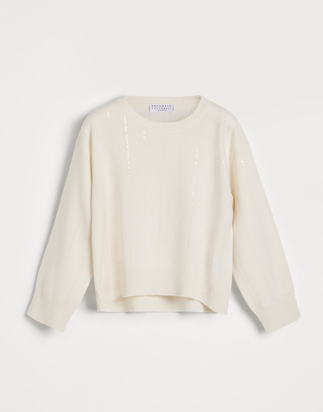 闪耀刺绣针织衫 巴拿马色 女童 - Brunello Cucinelli