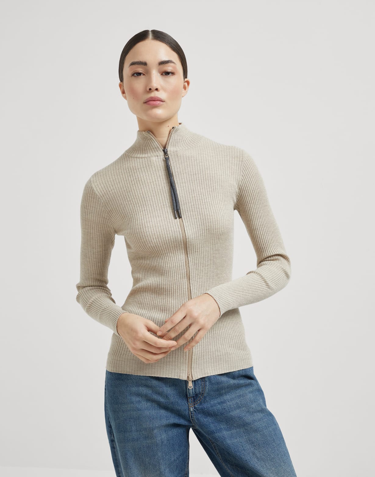 薄型对襟衫 沙漠黄 女款 - Brunello Cucinelli