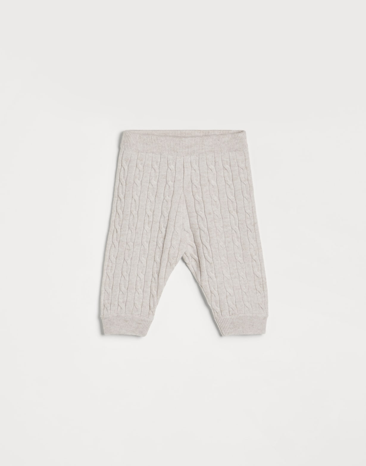 Baby Bernie cable knit trousers Light Grey Baby - Brunello Cucinelli