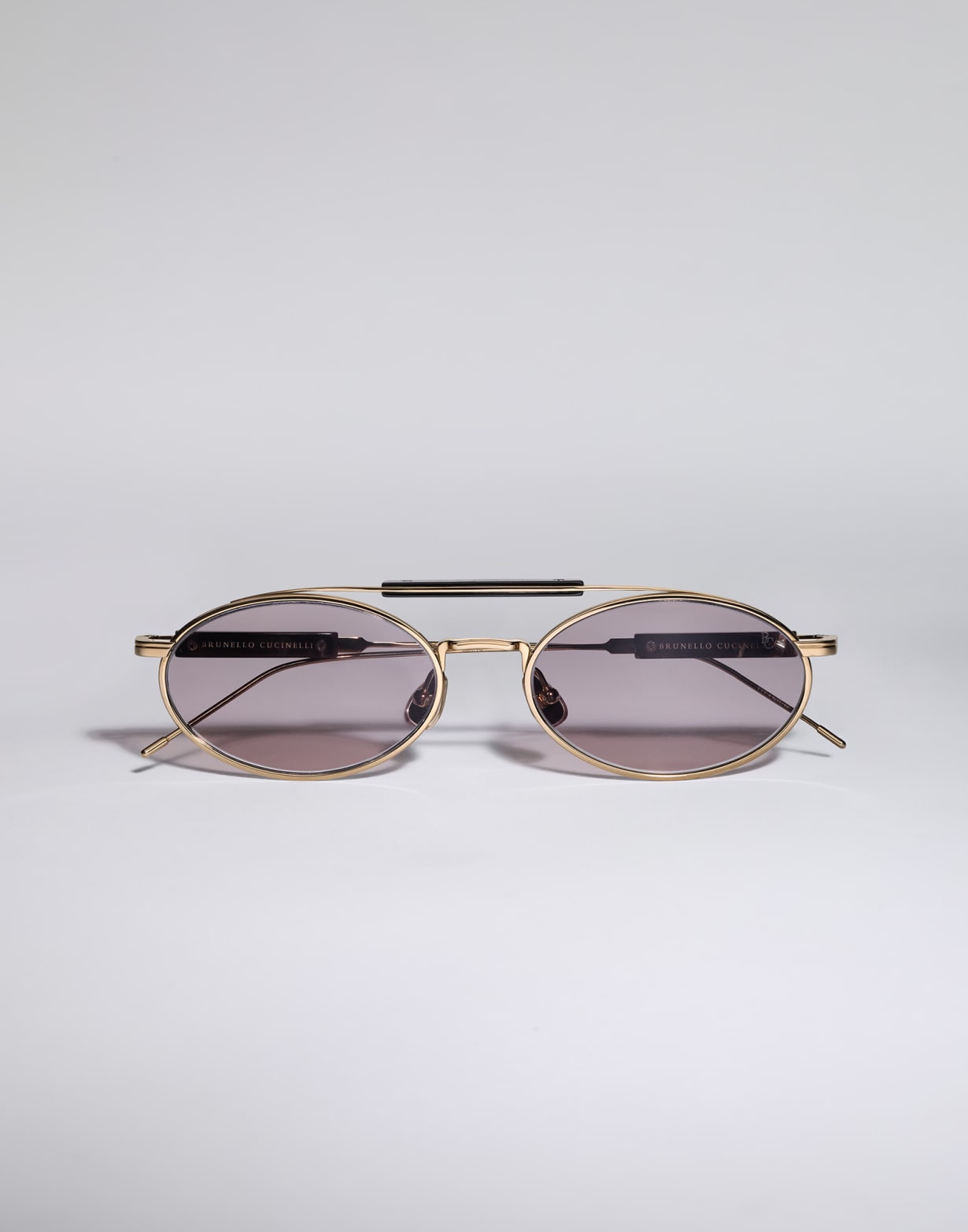 Titanium and horn sunglasses Gold Eyewear - Brunello Cucinelli