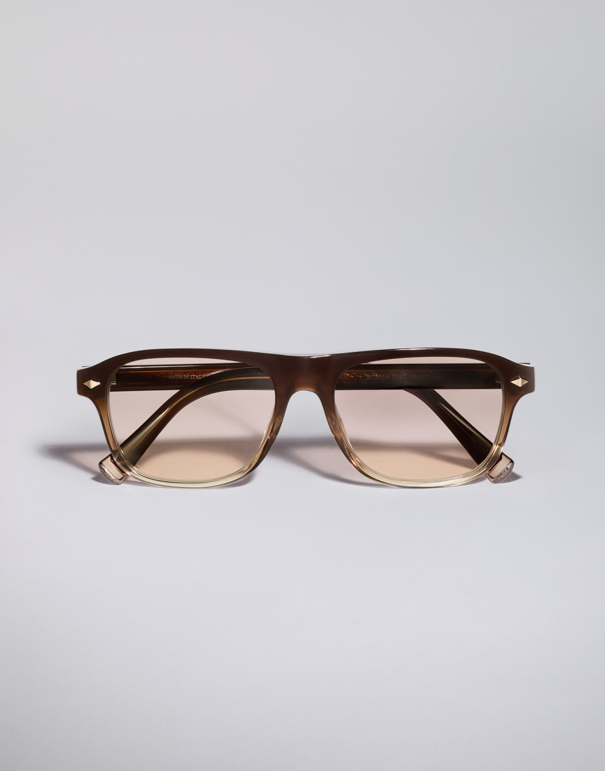Rectangular acetate frame Brown Fade Eyewear - Brunello Cucinelli