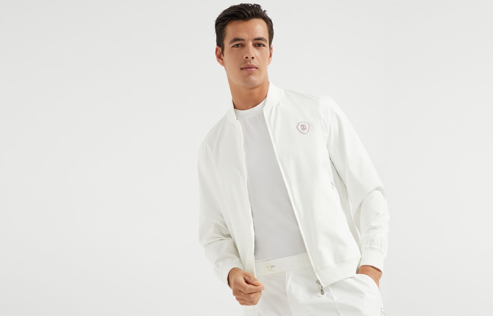 Куртка из нейлона Белый Мужчина - Brunello Cucinelli