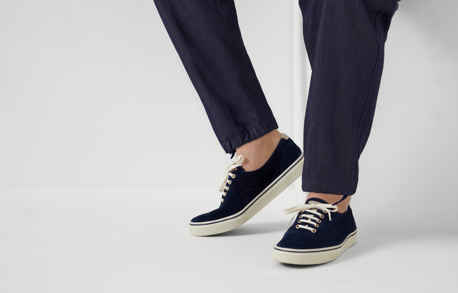 Reversed calfskin sneakers Marine Man - Brunello Cucinelli