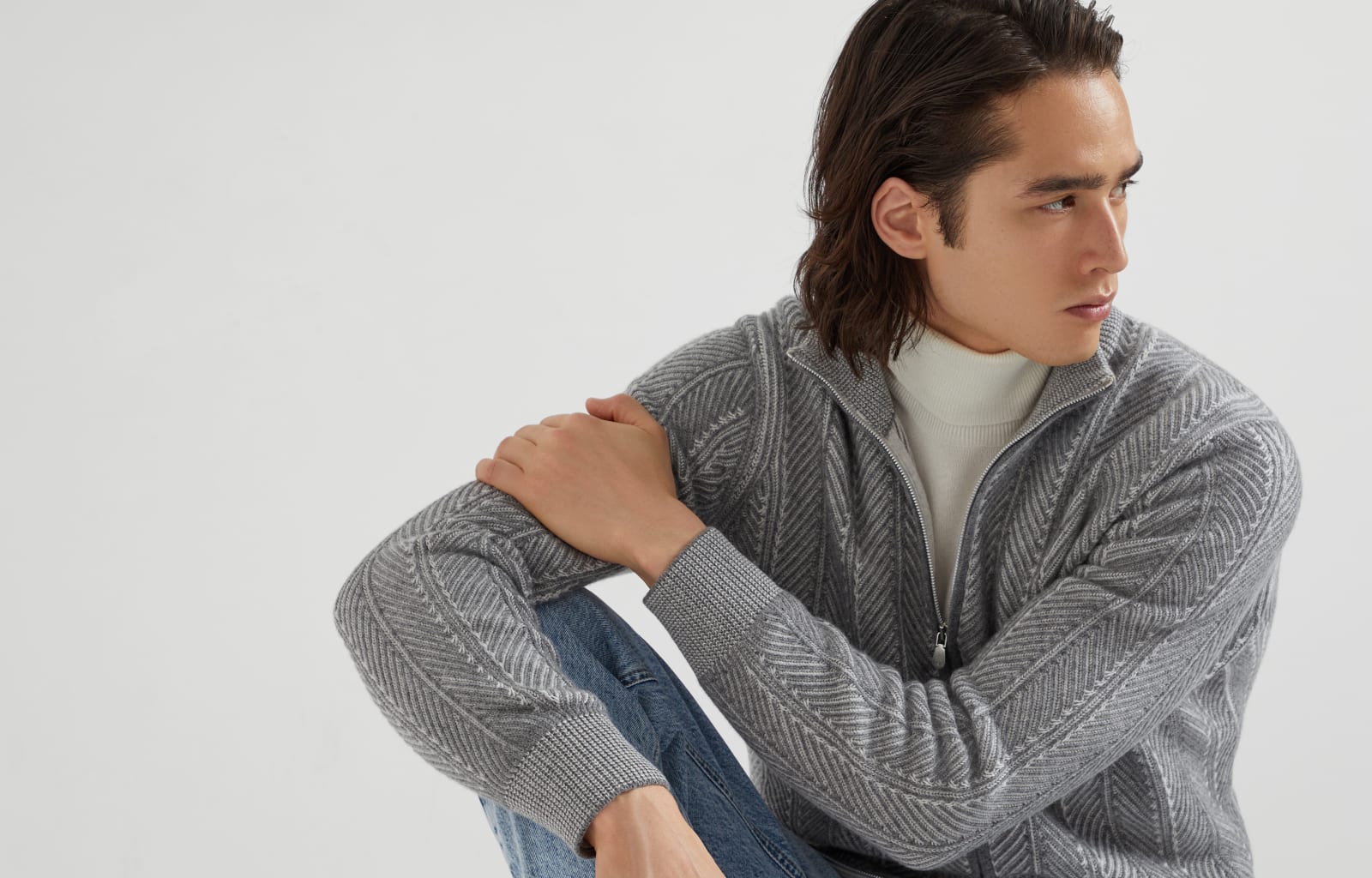 Vanisé cardigan Dark Grey Man - Brunello Cucinelli