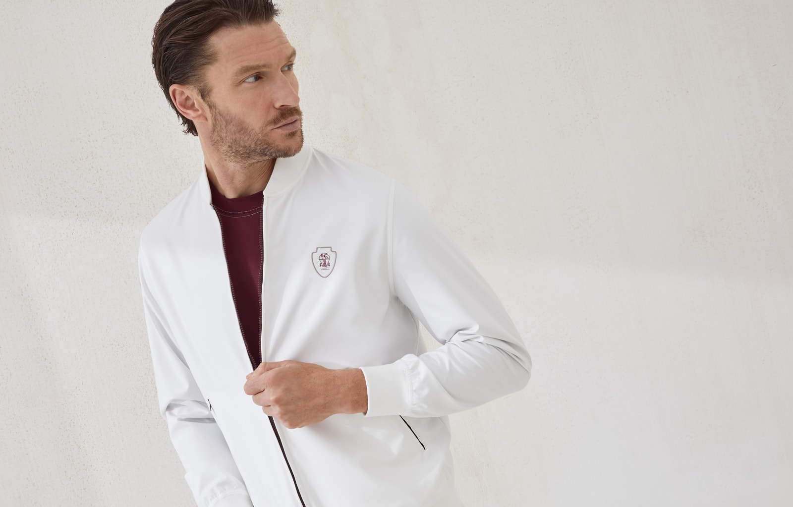 Nylon sweatshirt vest White Man - Brunello Cucinelli