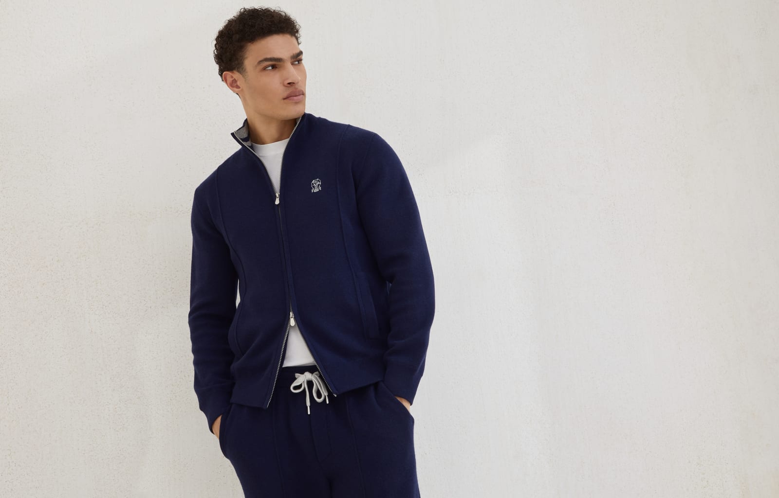 Cashmere cardigan Marine Blue Man - Brunello Cucinelli