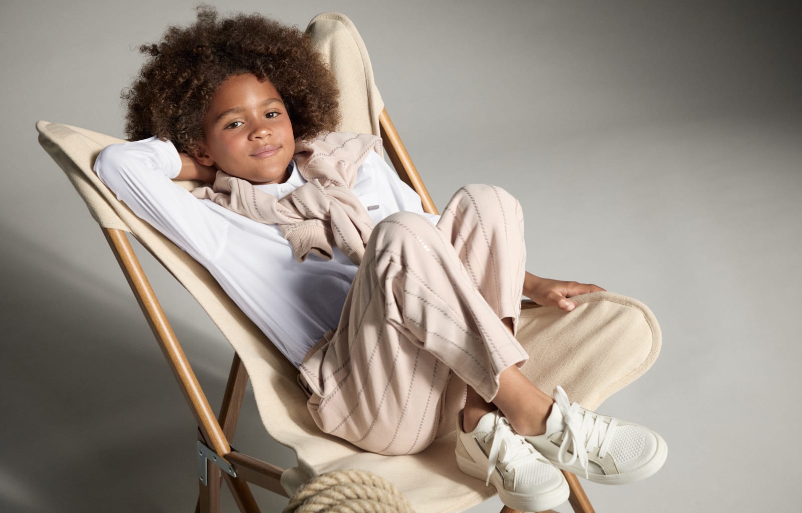 Smooth cotton French terry sweatshirt Pink Girls - Brunello Cucinelli