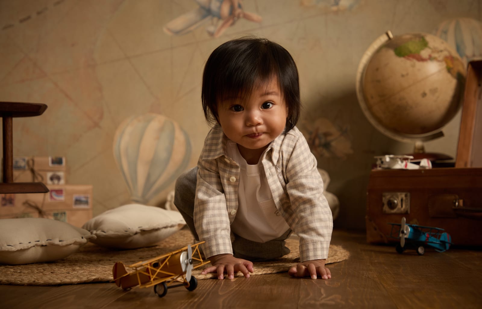 伯尼小熊幼童法兰绒长裤 浅灰 幼童 - Brunello Cucinelli