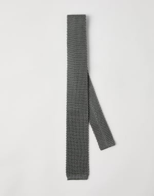 BRUNELLO CUCINELLI ネクタイ グレー カシミヤ混 BRUNELLO CUCINELLI カシミヤ ネクタイ グレー BRUNELLO