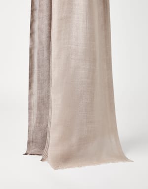 メンズ カシミア、シルク、コットン製スカーフ | Brunello Cucinelli