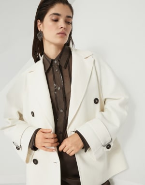Cavalry caban jacket with monili Panama Woman - Brunello Cucinelli