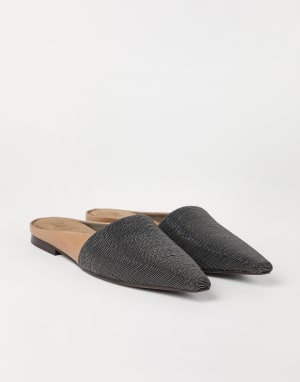 Bailarinas con Monile Taupe Mujer - Brunello Cucinelli