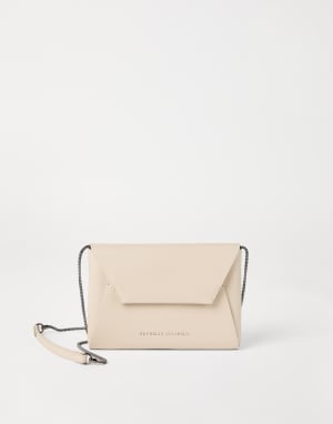 Cartera de mano BC Duo de piel Marfil Mujer - Brunello Cucinelli