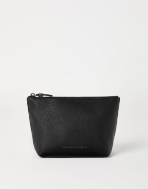 Cartera de mano de piel con Monile Negro Mujer - Brunello Cucinelli