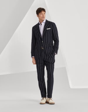 スーツ（メンズ） Brunello Cucinelli Notched Lapel Grey Linen Blend Jacket Brunello Cucinelli Notched Lapel Grey Linen Blend Jacket