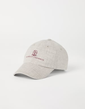 キャップ BRUNELLO CUCINELLI LINEN BASEBALL CAP Linen and cotton baseball cap in white - Brunello Cucinelli