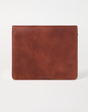 BRUNELLO CUCINELLI ダークグレー　モニーレ付　財布 メンズ 向け バーガンディー レザーウォレット | Brunello Cucinelli