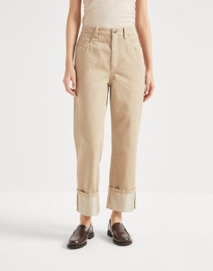 Cropped trousers Light Brown Woman - Brunello Cucinelli