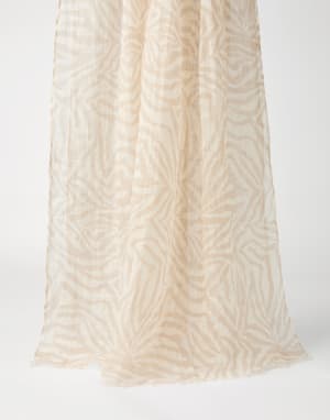 Bufanda Ethnic Print Beige Mujer - Brunello Cucinelli