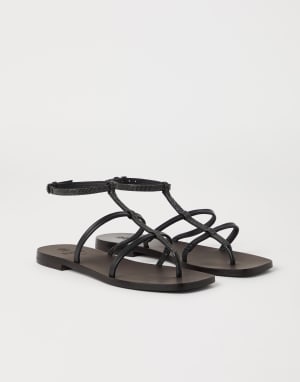 サンダル・ミュール BRUNELLO CUCINELLI Women Sandals MLSKG2678CCT55 Grey Brunello Cucinelli Monile Sandals - Grey - Women