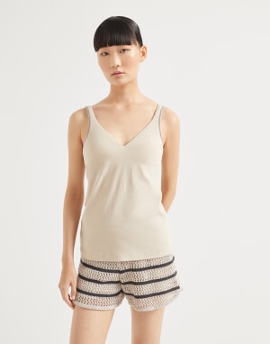 Jersey top Sand Woman - Brunello Cucinelli