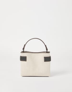 Bolso Top-Handle Essence pequeño Panamá Mujer - Brunello Cucinelli