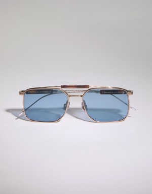 Squared titanium sunglasses Light Gold Eyewear - Brunello Cucinelli