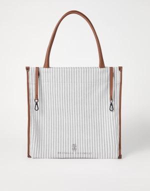 Shopper bag Light Grey Lifestyle - Brunello Cucinelli