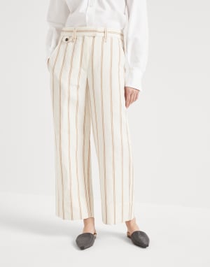 Regimental panama trousers Panama Woman - Brunello Cucinelli