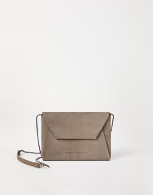 Pochette BC Duo con monile Grigio Chiaro Donna - Brunello Cucinelli