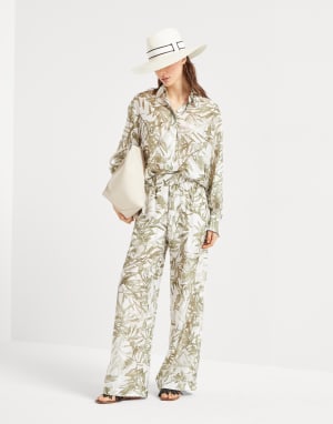 【BRUNELLO CUCINELLI 】Monile シアートップス BRUNELLO CUCINELLI Bead-embellished cotton-gauze track pants