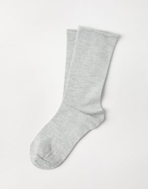 BRUNELLO CUCINELLI スパークリングヤーン ニットソックス レディース 向け チャコールグレー スパークリング ニット