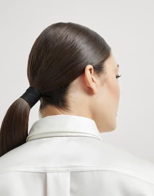 Satin shirt Ivory Woman - Brunello Cucinelli