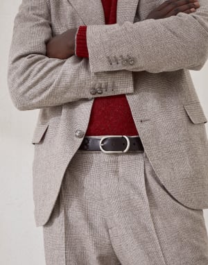 Braided leather belt Brown Man - Brunello Cucinelli