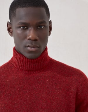 结子纱针织衫 紫红 男款 - Brunello Cucinelli